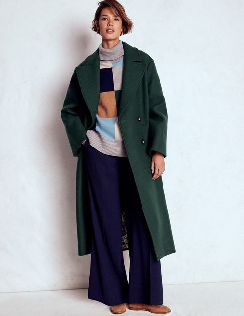 Cocoon Wool Coat Emerald Night