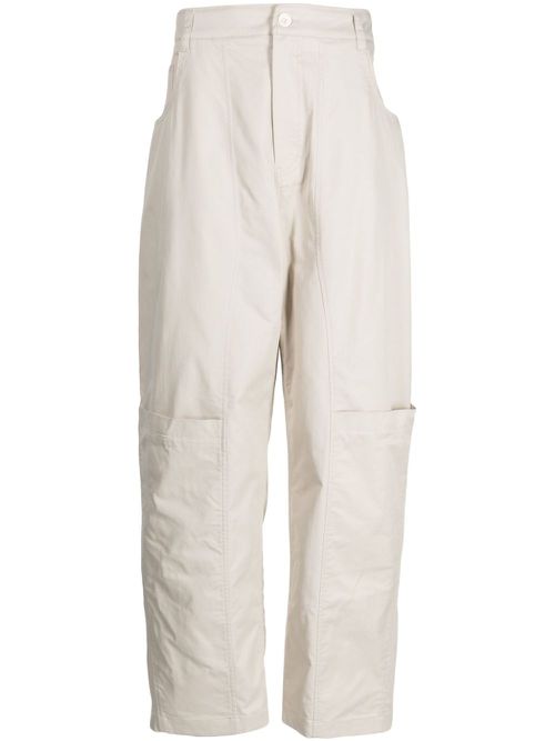 Straight-leg cargo trousers - Neutrals