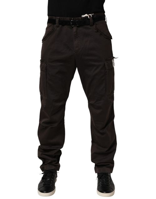 Cotton Cargo Pants — Brown