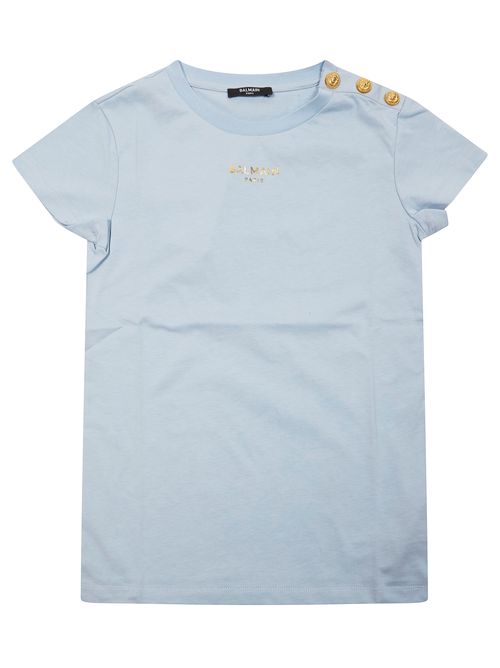 Mini Logo T-Shirt with Gold Buttons