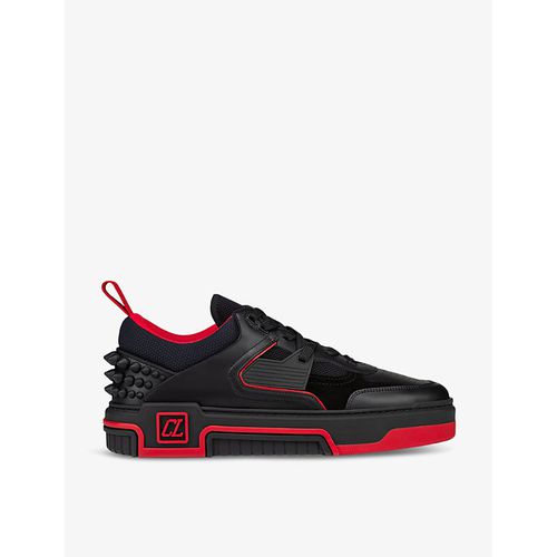 Mens Black Men's Astroloubi Leather Low-top Trainers