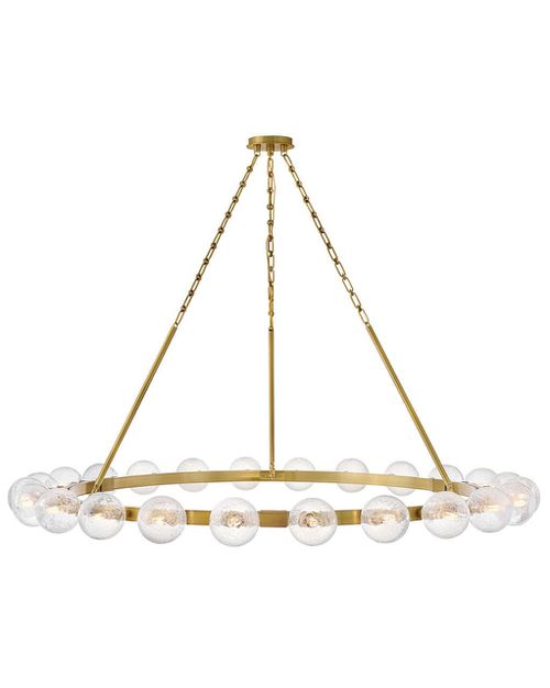 Lacquered Brass LED Chandelier from the Coco Collection