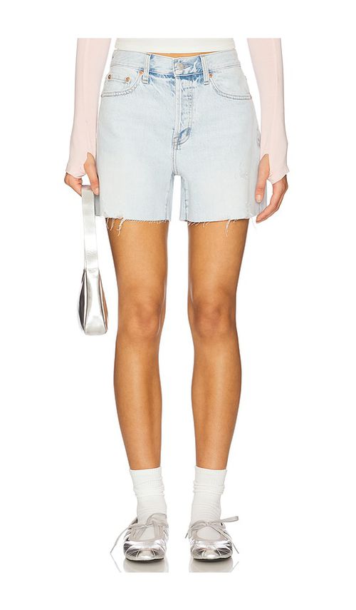 PISTOLA Andie High Rise Vintage Cut Off Short in Blue.  31. Also in 24, 25