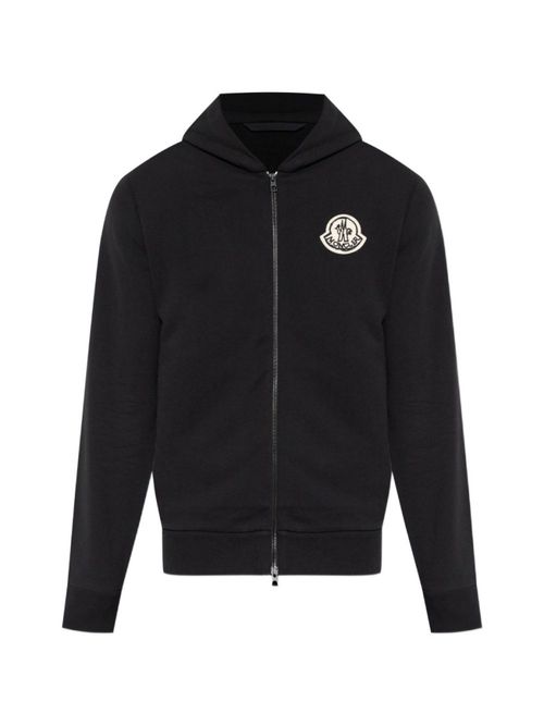 Black Logo Zip Up Hoodie