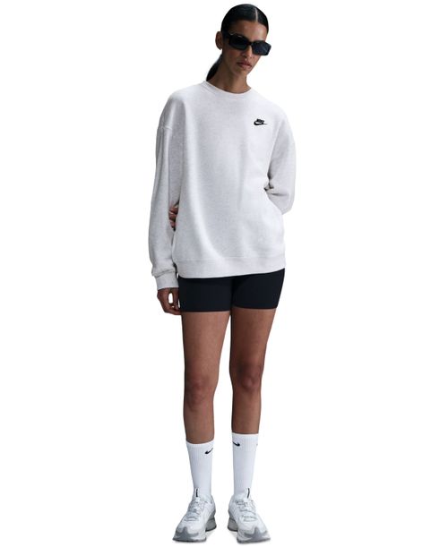 Sportswear Women's Club Fleece Loose Crewneck Sweatshirt - B Hthr/bla