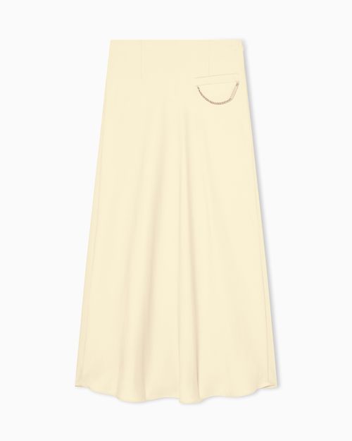 Long Flowing Skirt in Recycled Crepe Satin