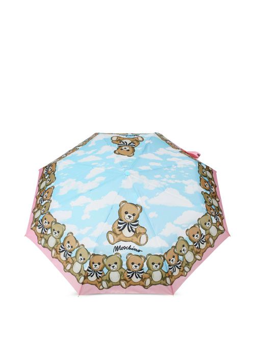Moschino teddy bear-print umbrella - Blue