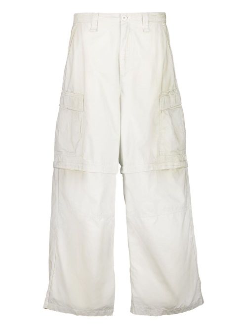 Wide-leg cargo trousers - White