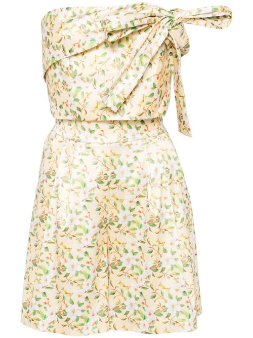 Mikado tailored top and shorts set - Yellow