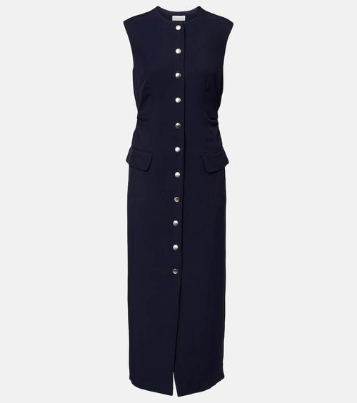 Gabardine midi dress