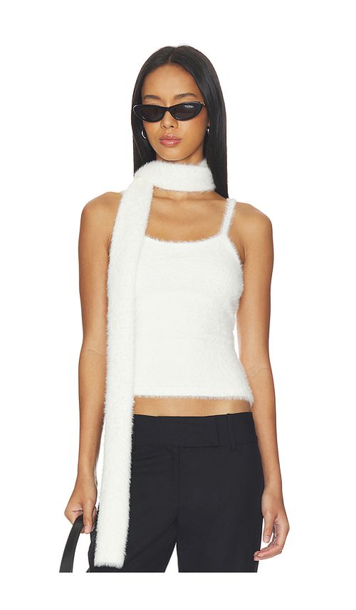 LIONESS Dolce Tank Top in White. L. Also in M, S, XL, XS