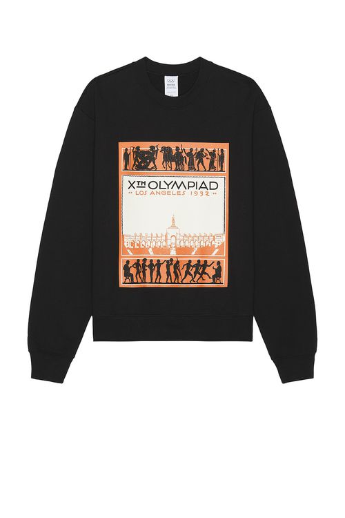 JOHN ELLIOTT X Olympics Los Angeles Crewneck Sweatshirt in Black - Black.  S also in