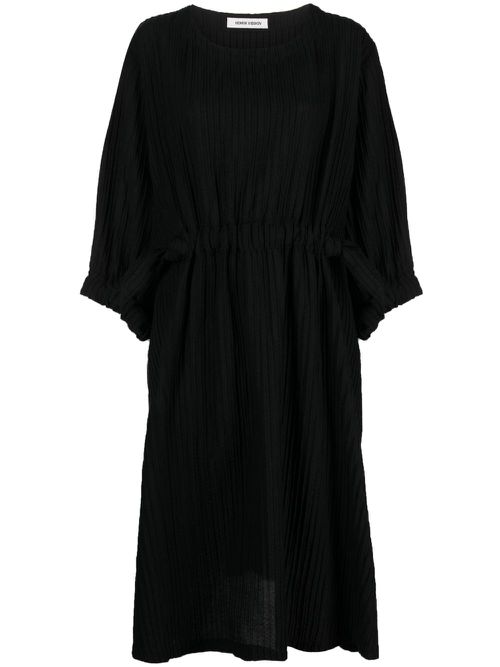 Full Fest pleated midi dress - Black