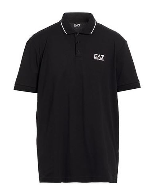 Man Polo shirt Black Size 3XL Cotton, Elastane