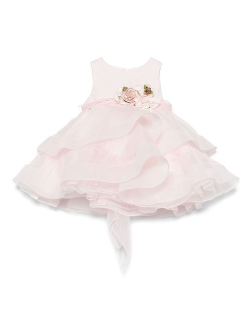Floral-appliqué dress - Pink