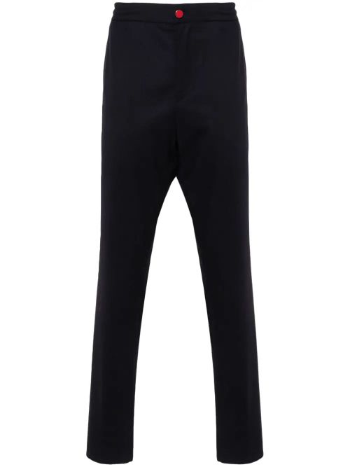Logo-Patch Wool Trousers — Black