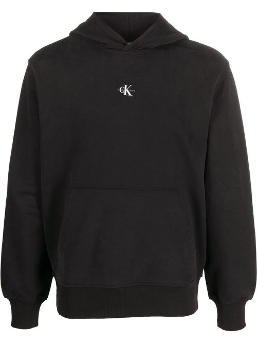 Logo-print hoodie - Black