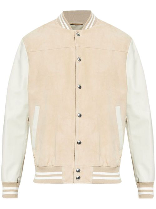 Panelled bomber jacket - Neutrals