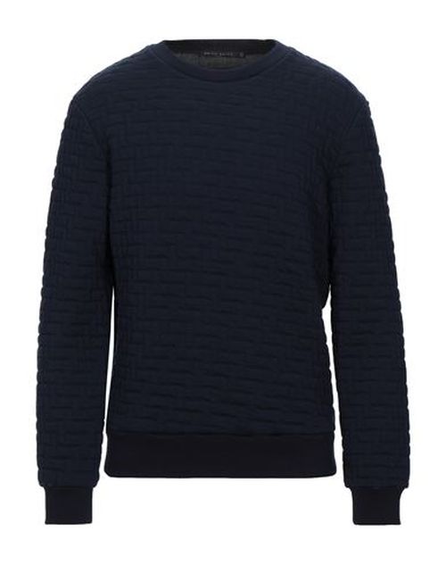 Brian Dales Man Sweatshirt Midnight blue Size M Cotton, Wool, Polyester