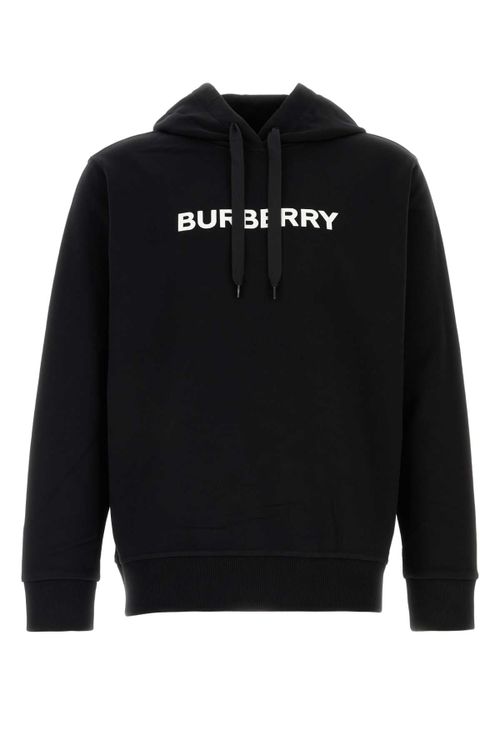 Logo-Embroidered Cotton Sweatshirt — Black