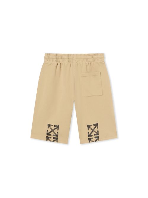 Spray Arrow Skate Sweatshorts - Male New Items On Sale Creme Brulée