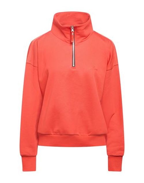 Woman Sweatshirt Tomato red Size M Cotton, Polyester