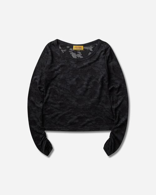Women s Hysteric Rose Jacquard Baby T-Shirt Black