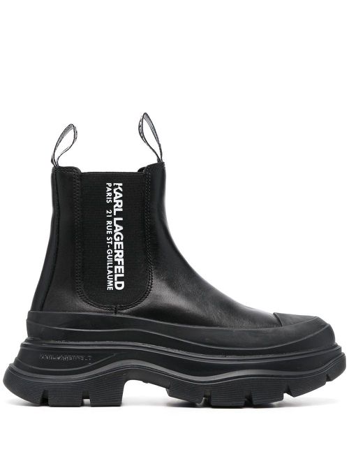 Logo-print chelsea boots - Black