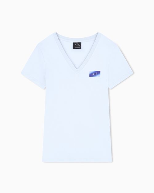 Slim-fit T-shirt in solid-color cotton jersey