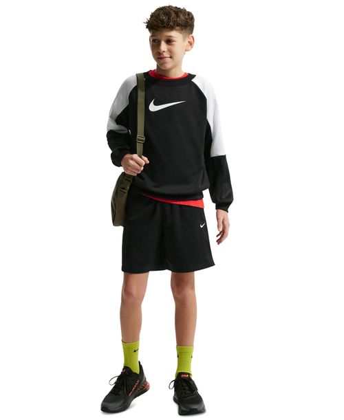 Boys' Sportswear Crewneck T-Shirt & Pants, 2-Piece Set - Black/white/black/white