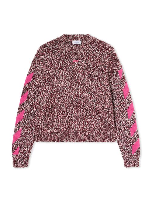 Mouline Arrow Knit Crewneck Sweater - Female Clothing Red Dahlia