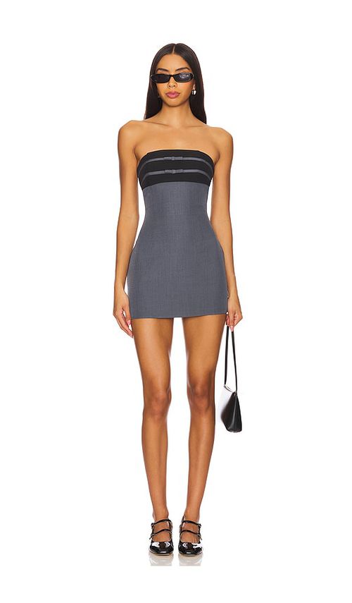 MORE TO COME Alayna Mini Dress in Grey.  XL. Also in