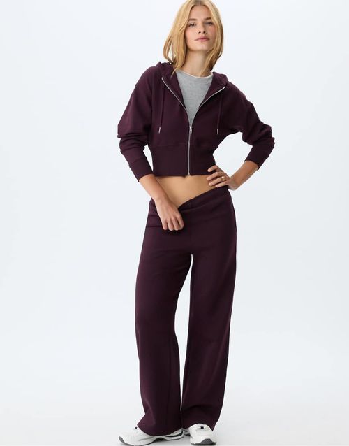 Wide-leg jogger trousers in purple