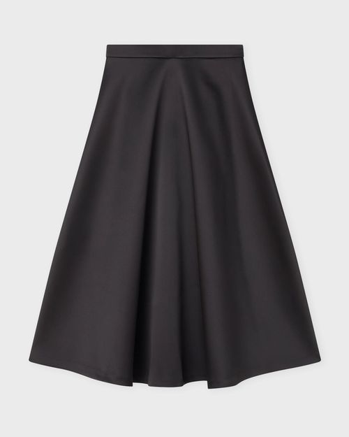 Róhe Skirt Voluminous A-Line Satin Black