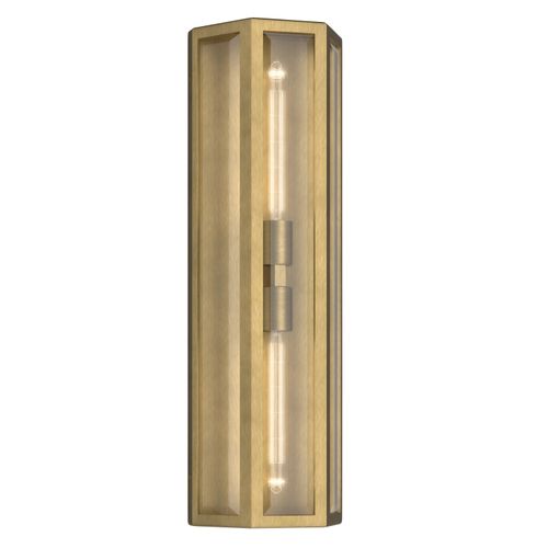 Natural Brass Outdoor Wall Mount from the Berens Collection