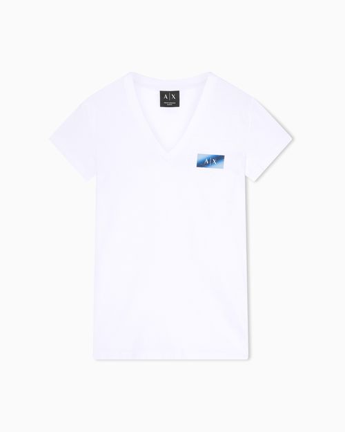 Slim-fit T-shirt in solid-color cotton jersey