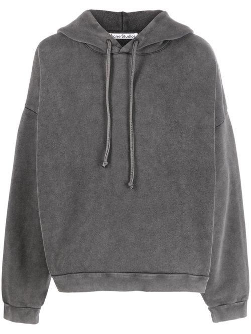 Acne Studios Logo Patch Hoodie in Faded Black - Black