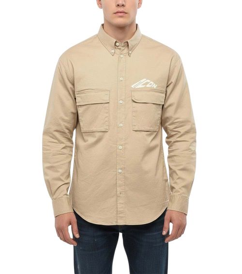 Beige Regular Logo Shirt