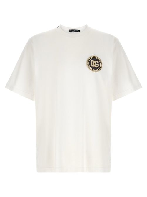 Logo-Patch Cotton T-Shirt — White