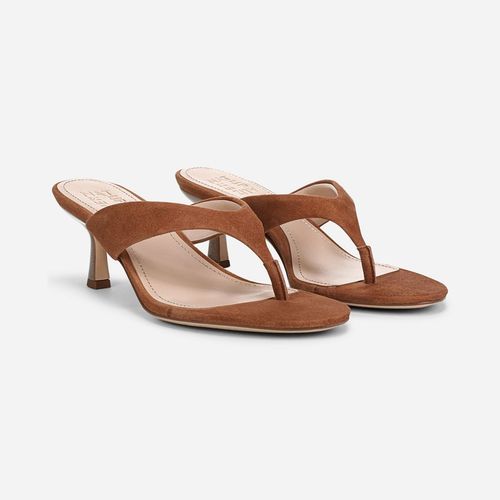 Tressa Dress Sandals, Walnut Brown Suede