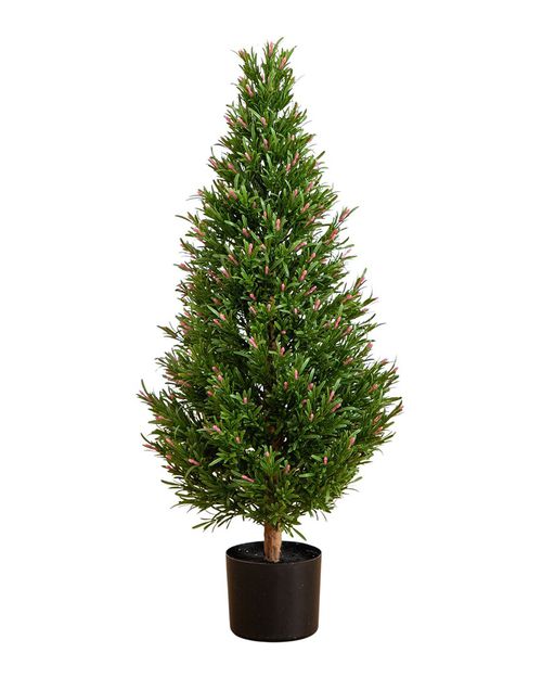 3ft Indoor/Outdoor UV-Resistant Artificial Rosemary Cone Topiary Tree
