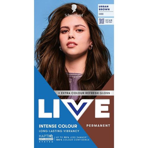 Schwarzkopf Live Intense Colour 088 Urban Brown Permanent Hair Dye