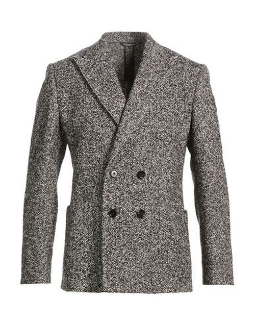 Man Blazer Black Size 38 Virgin Wool, Polyamide
