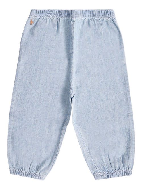Cotton chambray trousers - Blue