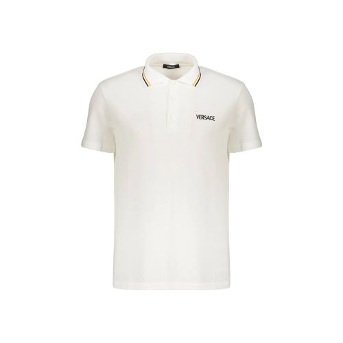 Logo-Embroidered Cotton Polo Shirt — White