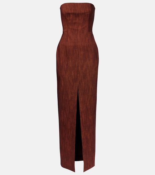 Shani wool and cotton bustier gown