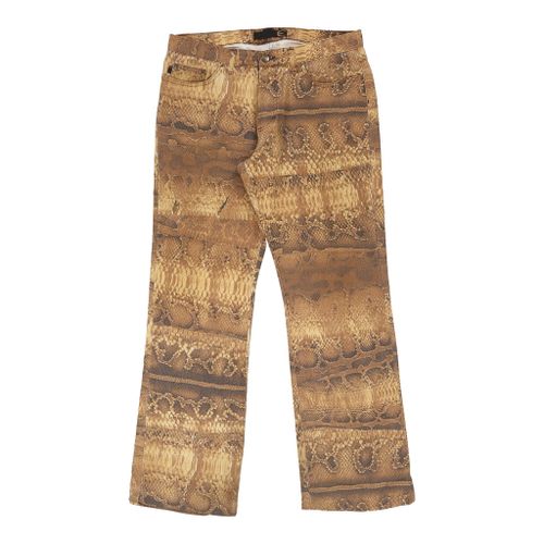 Just Cavalli Animal print Trousers - 34W Brown Cotton