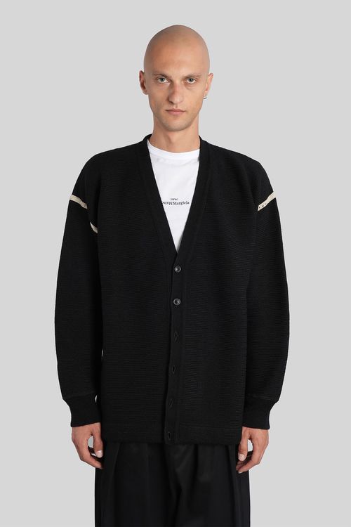Cardigan In Black Wool