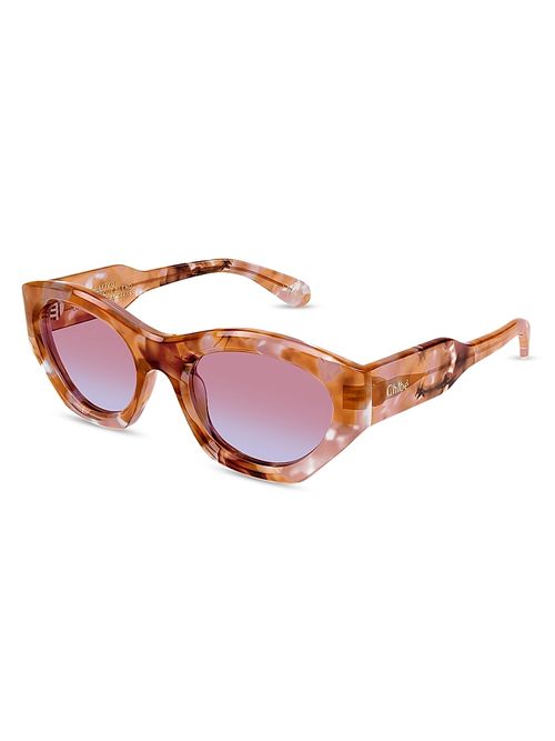 Women's Gayia/Reace 53MM Cat-Eye Sunglasses - Havana Lilac
