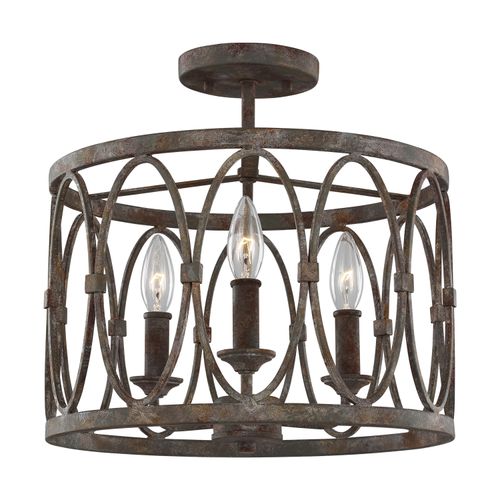 Visual Comfort Studio Patrice 3-Light Ceiling Light in Deep Abyss by Sean Lavin